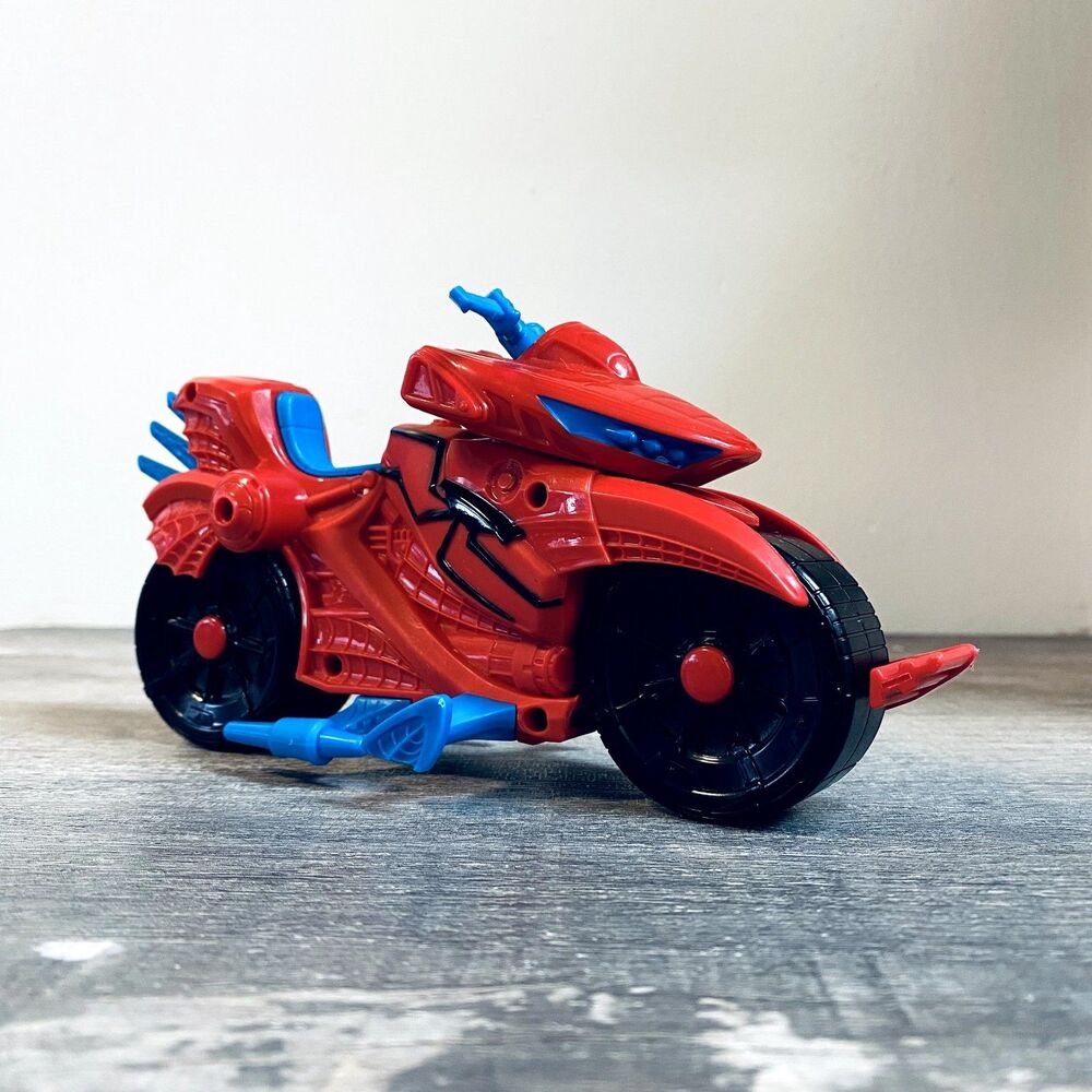2018 Hasbro Marvel Universe Spiderman Red And Blue Motorcycle
